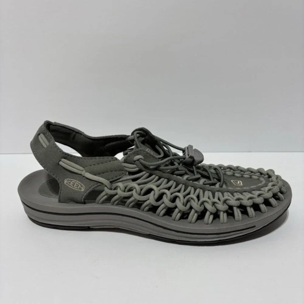 Keen Men’s Uneek Castor Grey Slingback Sandals, Size 8.5 M